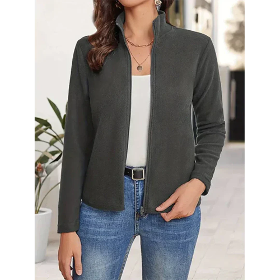 Informelle Strickjacke für Frauen mit Reißverschluss