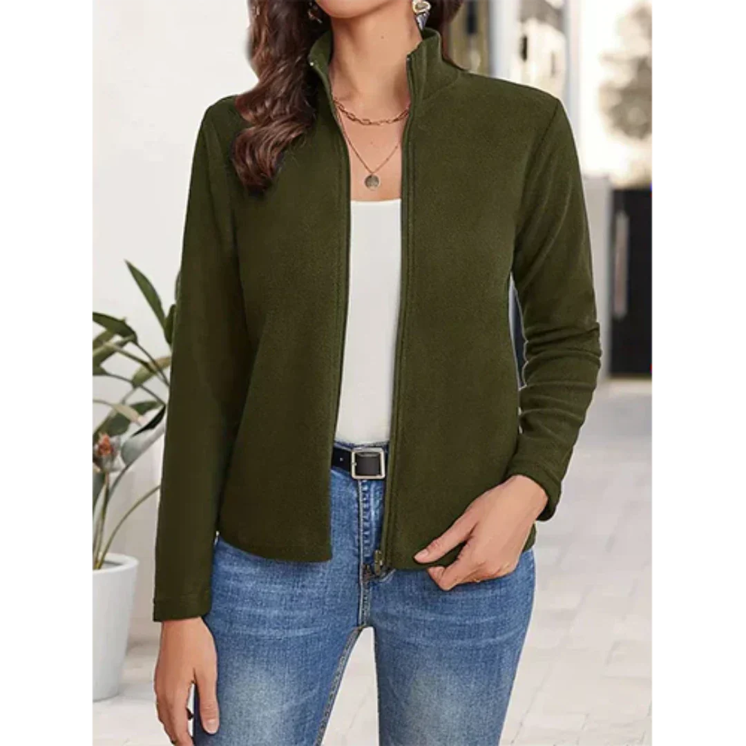 Informelle Strickjacke für Frauen mit Reißverschluss