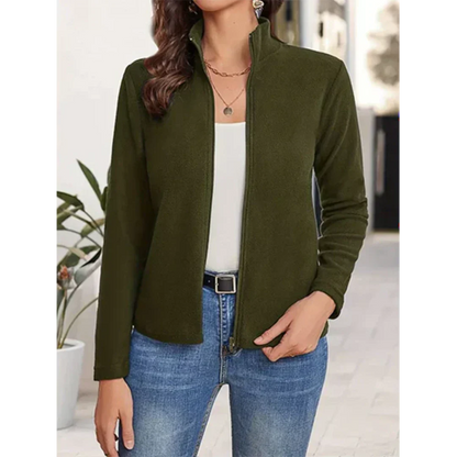 Informelle Strickjacke für Frauen mit Reißverschluss