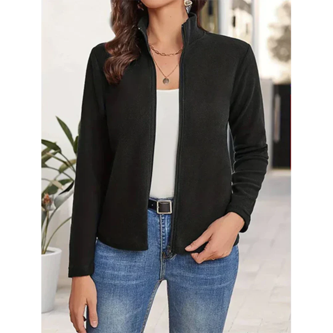 Informelle Strickjacke für Frauen mit Reißverschluss