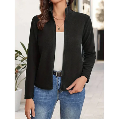 Informelle Strickjacke für Frauen mit Reißverschluss