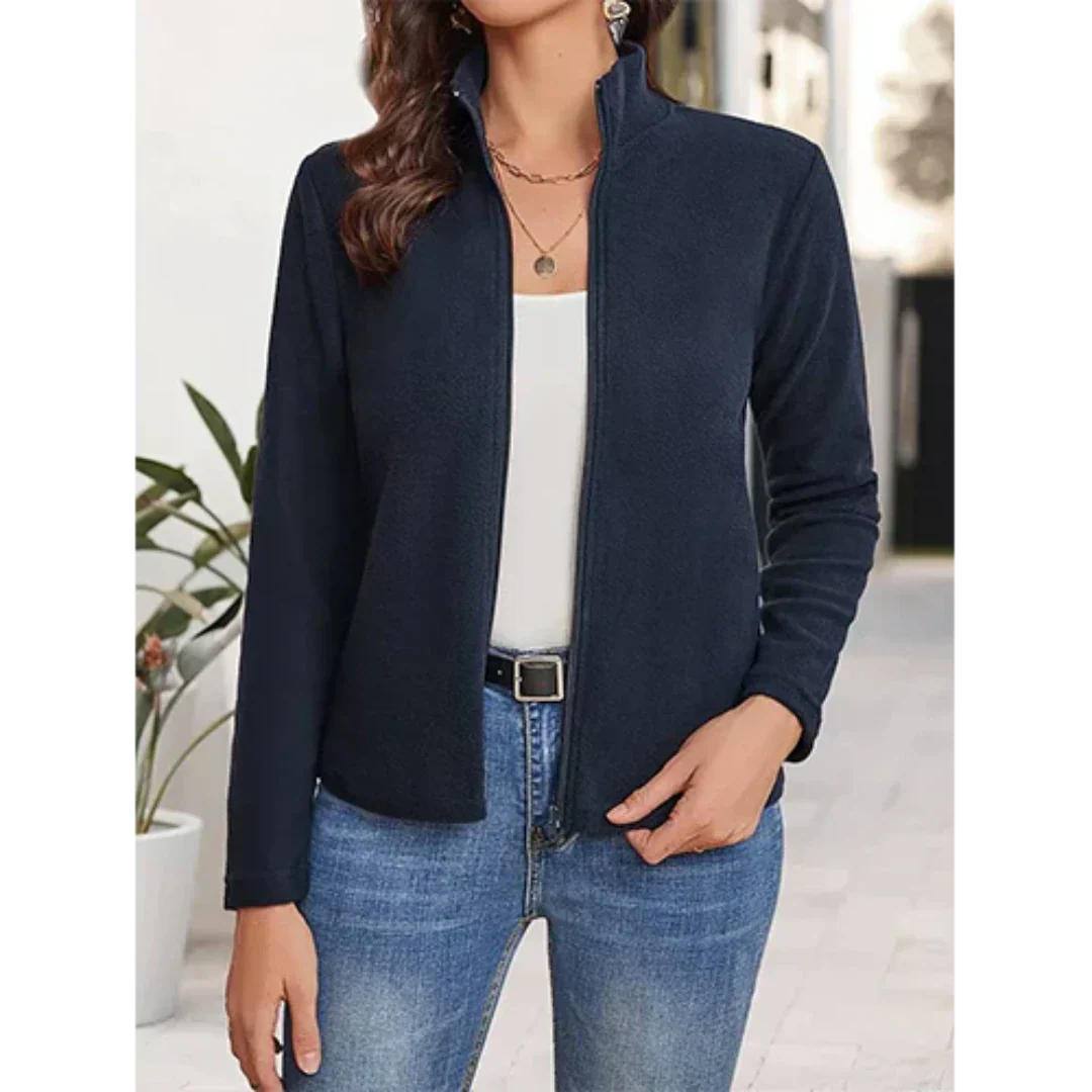 Informelle Strickjacke für Frauen mit Reißverschluss