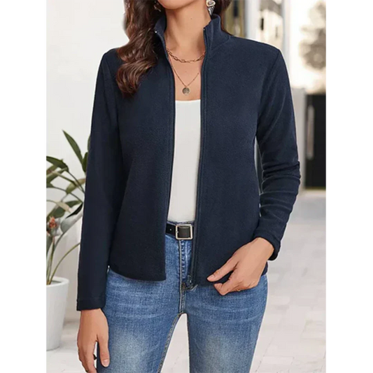 Informelle Strickjacke für Frauen mit Reißverschluss