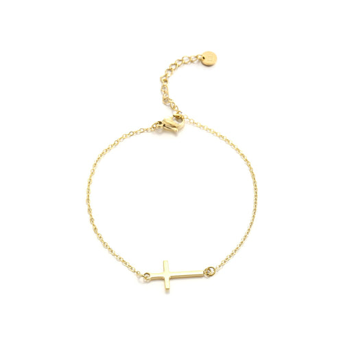Vergoldetes Kreuz-Armband