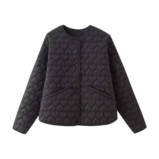 – Steppjacke mit Herzmotiv