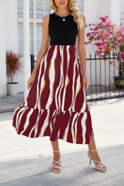 Leigh | Sommer Ärmelloses Langes Kleid