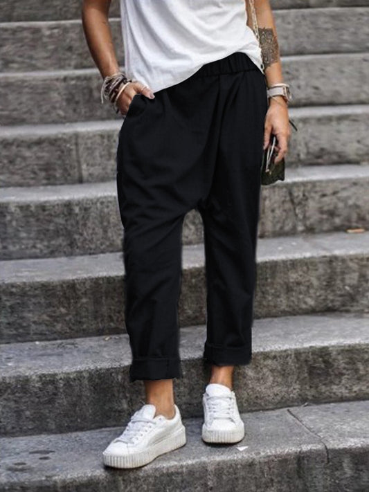 Baggy Cropped Trousers für Frauen