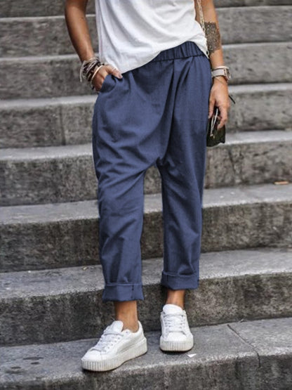 Baggy Cropped Trousers für Frauen