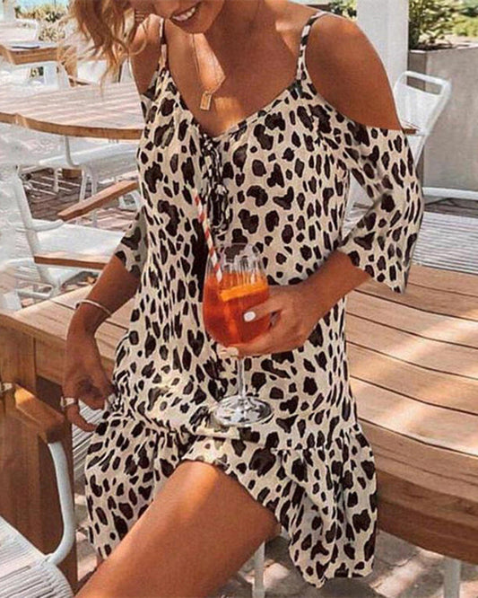 Leoparden-Print-Kleid Sommerliche Eleganz mit wildem Touch