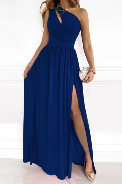 Liana | Rose Print geteiltes langes Kleid