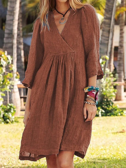 Leinenkleid aus der Kelly-Kollektion - Crossed Comfort