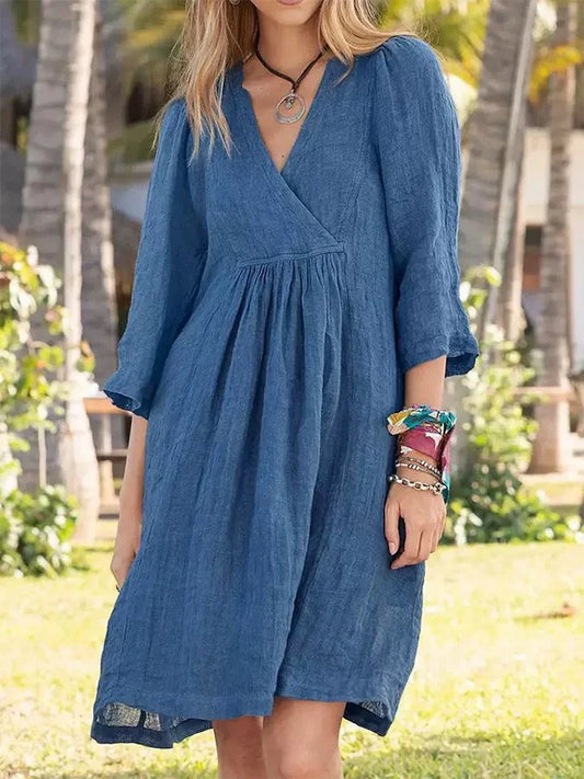 Leinenkleid aus der Kelly-Kollektion - Crossed Comfort