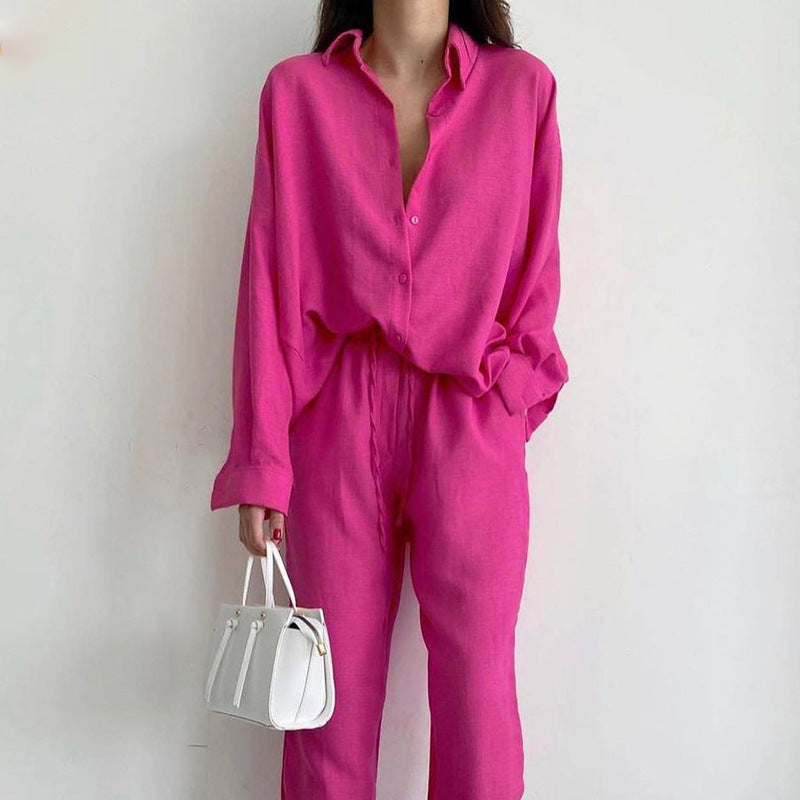 Bluse mit weitem Bein und Hose