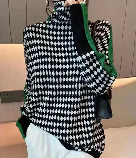 Isabelle Moreau | Damenpullover mit Muster, schicker Rollkragen und bequem