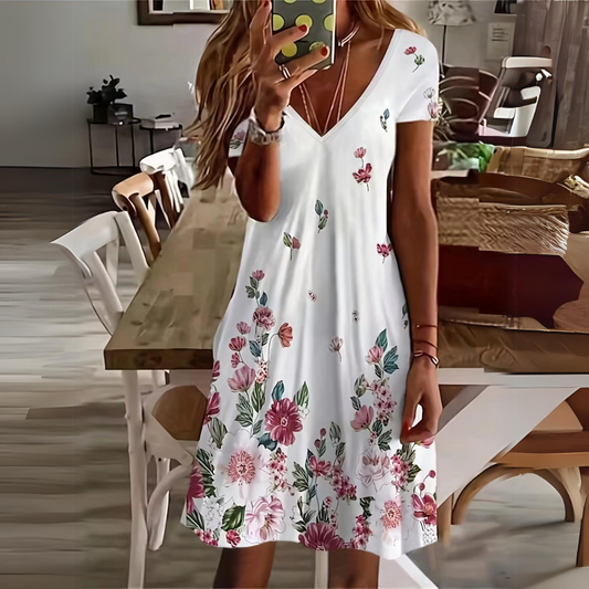 Luisa - Elegantes geblümtes Kleid