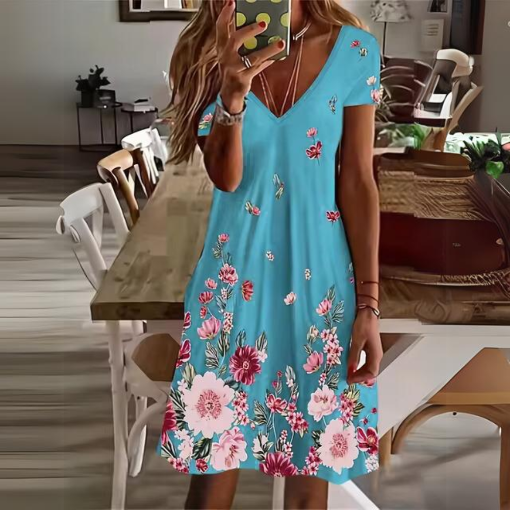 Luisa - Elegantes geblümtes Kleid