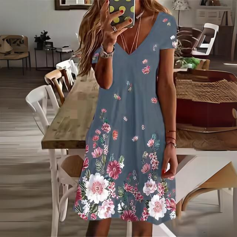 Luisa - Elegantes geblümtes Kleid