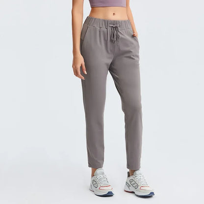 Avon - Elegante Herbst-Stretch-Casual-Hose mit Kordelzug für Damen