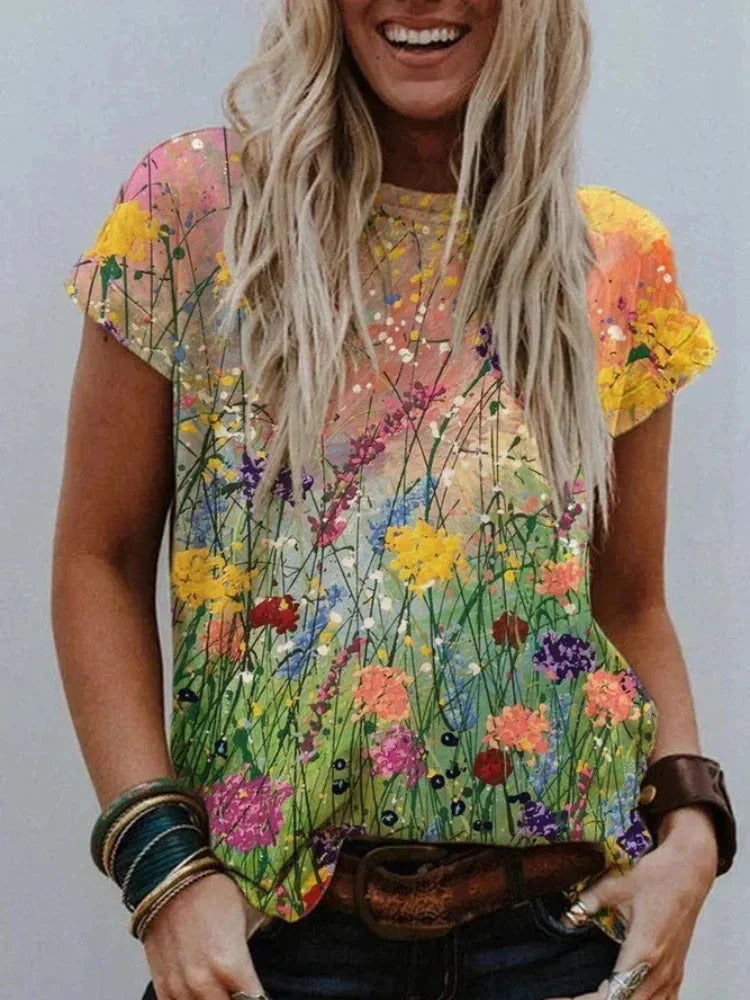 Damen Hemd mit Blumenmuster