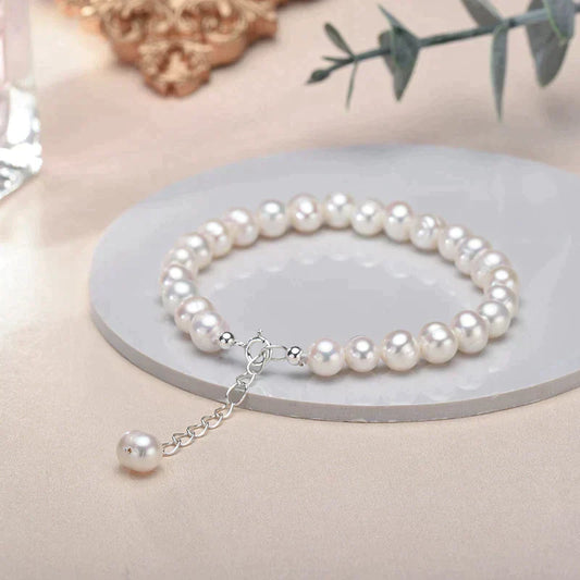 Silbernes Süßwasserperlenarmband | Schönes Accessoire zu jedem Outfit