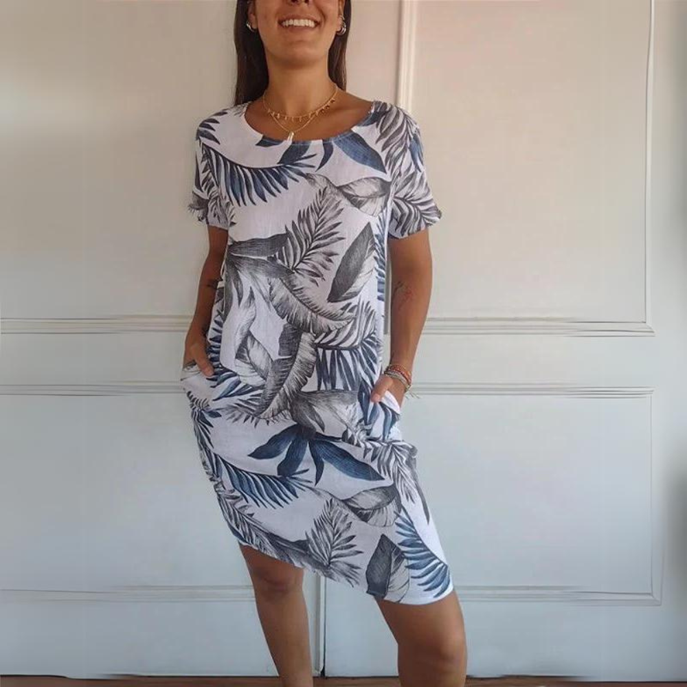 Marije - Bequemes Kleid mit Rundhalsausschnitt