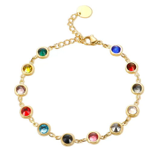 Rainbow Crystal Charm Bracelet | Ein fröhliches Armband mit viel Farbe!