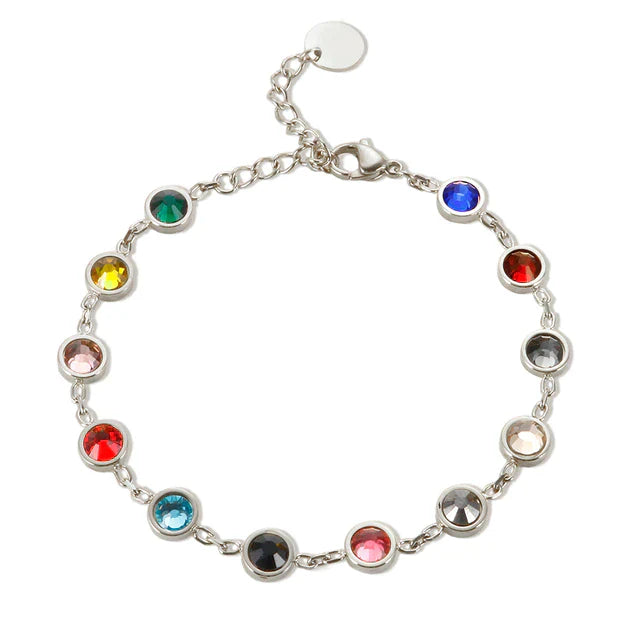 Rainbow Crystal Charm Bracelet | Ein fröhliches Armband mit viel Farbe!