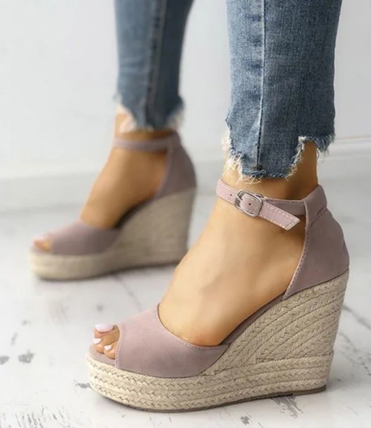 Isabel | Espadrilles mit Knöchelriemen aus Seilstoff