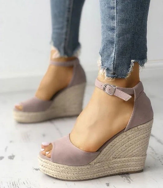 Isabel | Espadrilles mit Knöchelriemen aus Seilstoff