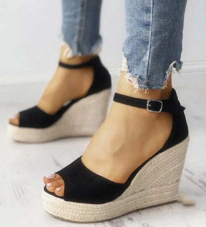 Isabel | Espadrilles mit Knöchelriemen aus Seilstoff