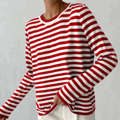 EleganceStripe Langarmshirt