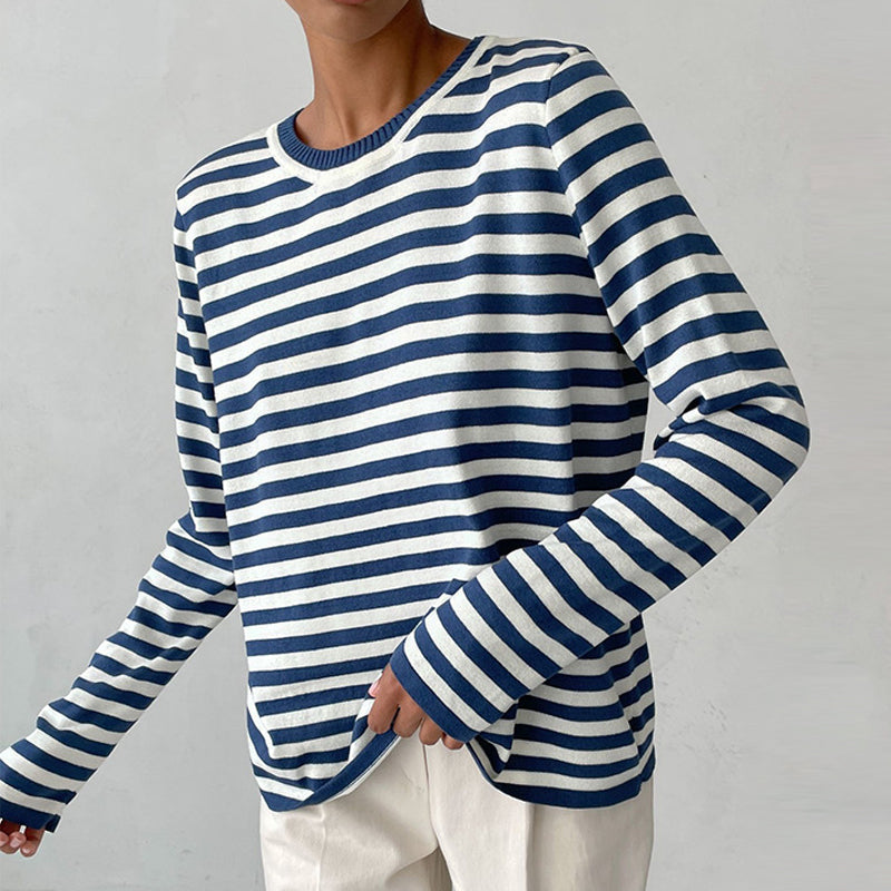 EleganceStripe Langarmshirt