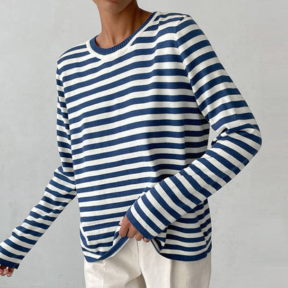 EleganceStripe Langarmshirt