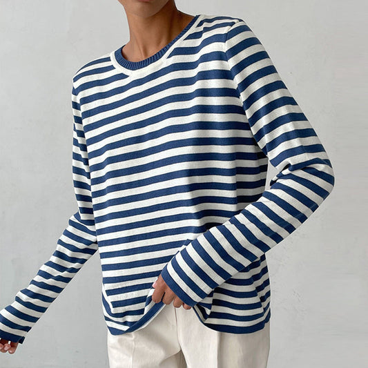 EleganceStripe Langarmshirt