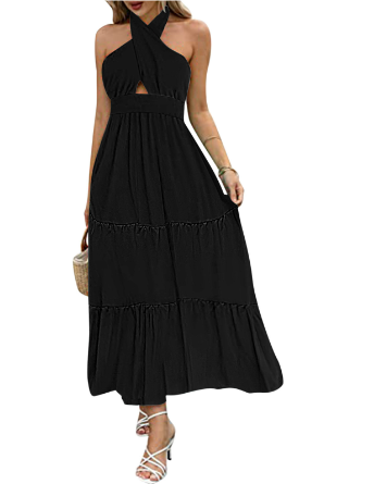 Marielle - Midikleid mit gekreuztem Ausschnitt