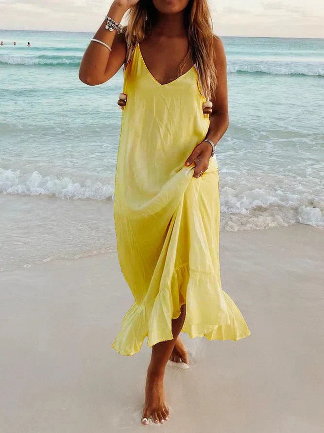 Mauvy - Bohème Kleid in Marineblau