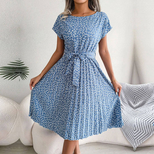 Damen-Sommerkleid im lässigen Stil mit lockerem Print