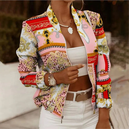 Addison - bedruckte Retro-Bomberjacke