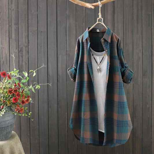Rowen Bluse | Lange karierte Bluse