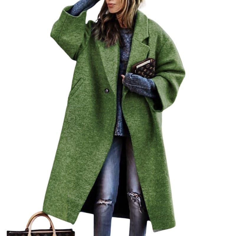 Milla - Langer Wollmantel für Damen