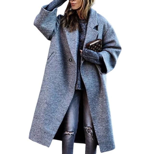 Milla - Langer Wollmantel für Damen