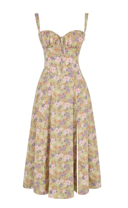 Mirea - Trägerloses Kleid mit Blumenmuster