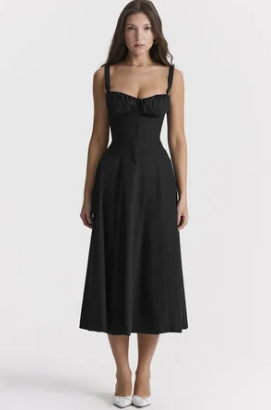 Mirea - Trägerloses Kleid mit Blumenmuster