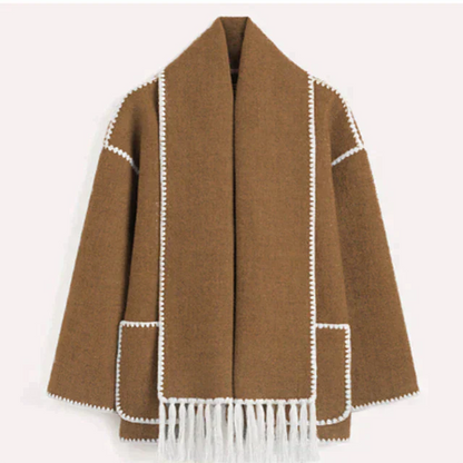 Atidu | Festliche Damenjacke mit schickem und bequemem Schal