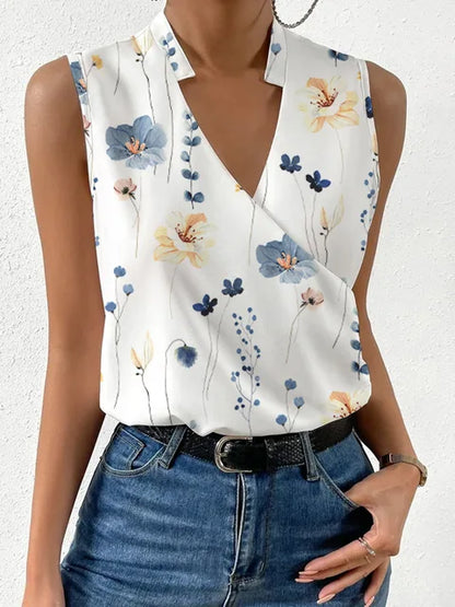 Constance - Mehrlagige Wickelbluse mit V-Ausschnitt