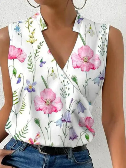 Constance - Mehrlagige Wickelbluse mit V-Ausschnitt