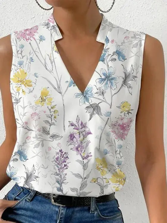 Constance - Mehrlagige Wickelbluse mit V-Ausschnitt