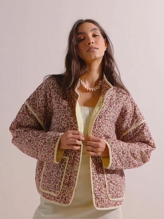 Damen Vintage Floral Jacke - Liv