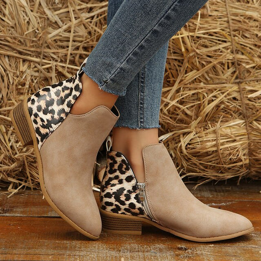 Savannah - Elegante Leoparden-Stiefel mit Absätzen