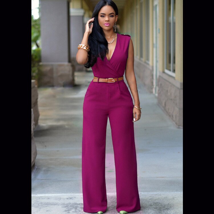 Livia - Eleganter Jumpsuit mit V-Ausschnitt